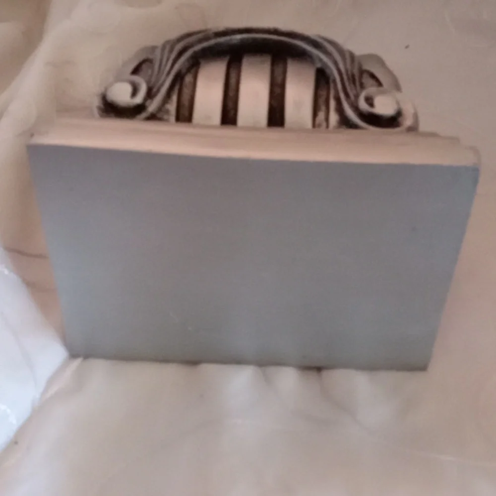 Vintage Silver Curtain Window Pediment